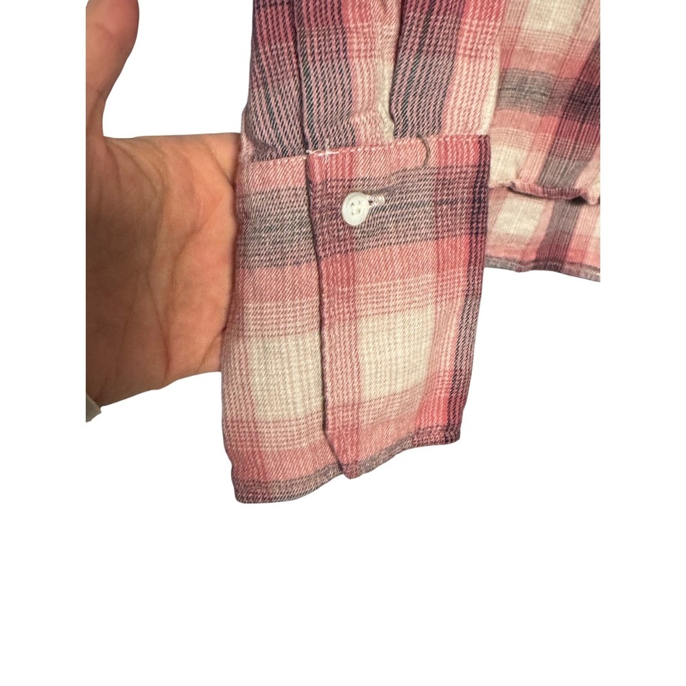 PAIGE Davlyn Women's Plaid Pink Multi Button Down Shirt Cozy Top Size Small - Picture 9 of 12